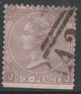 GB used abroad Malta Z60 QV sg109 1867 6d plate 6 pl6 JJ wmk SPRAY - Picture 1 of 2