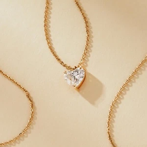 1.50 Cart Marquise Lab-Grown Diamond Necklace Solid 14k gold F Grade - Picture 1 of 8