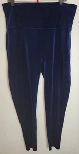 Spanx Velvet High Waisted Plus Size Leggings in Lapis Night Power Waist 3X - Picture 1 of 11