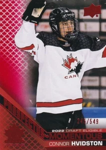 🏒 2022 EQUIPO DE CUBIERTA SUPERIOR CANADÁ ROJO PROSPECTO TRASCENDENTAL - CONNOR HVIDSTON/549 - Imagen 1 de 1