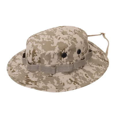 Military Boonie Hat - Camo Camouflage Cotton Wide-Brim Bucket Sun Hat - Image 1 of 3