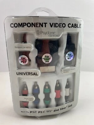Psyclone Essentials Universal Component Video Cable for PS2/3,Wii, XBOX 8' Cable - Image 1 of 4