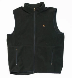 Ariat Vest Mens Extra Large Black Full Zip Fleece Western Work Wear Outdoors - Picture 1 of 14