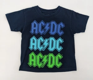 AC/DC Graphic Blue Short Sleeve Tee T-Shirt Toddler Boy Size XS - Picture 1 of 7