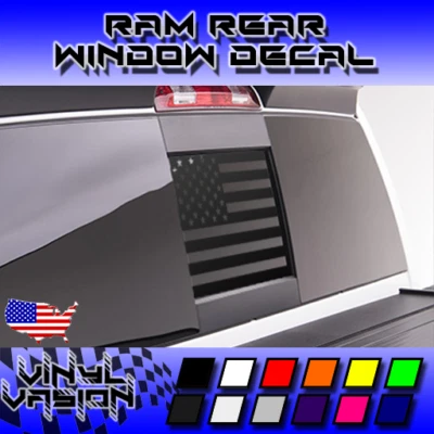Rear Sliding Window American Flag Decal For Dodge Ram 2009-2018 1500 2500 3500 Foto 1 de 3