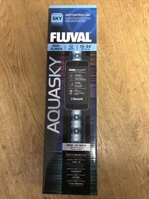 FLUVAL AQUASKY Bluetooth LED Strip Aquarium Light Fixture 15 - 24" Fresh/Salt    - Image 1 of 4