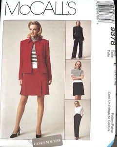 McCall's Sewing Pattern 9378 Misses Lined Jacket Pants Skirt Size 14-18 UNCUT - Picture 1 of 3
