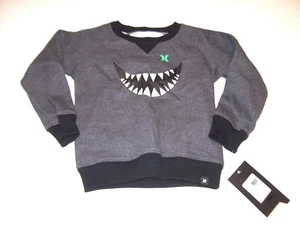 New Hurley boys charcoal gray black sweatshirt sweat shirt sz 24 months - Picture 1 of 1