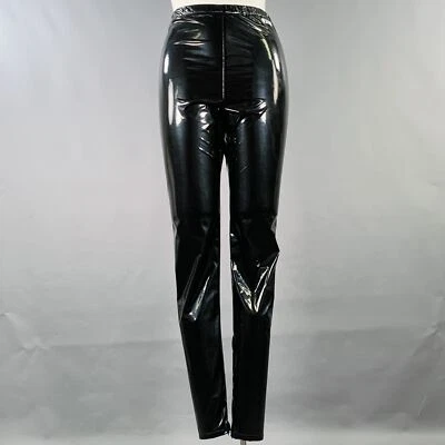 Леггинсы MSGM размер 10 черные искусственная лакированная кожа эластичный пояс - Изображение 1 из 4