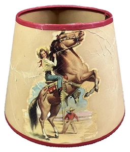 Paralume lampada cowboy cowgirl vintage western americana rodeo - Foto 1 di 9