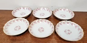 ELITE WORKS LIMOGES ROSA BRAUTKRANZ BEERE SAUCENSCHÜSSEL 6ER SET - Bild 1 von 4