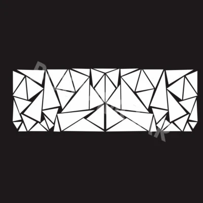 Calcomanías adhesivas de coche con patrón de triángulos gráficos de vinilo tamaño mixto triángulos decoración Foto 1 de 4