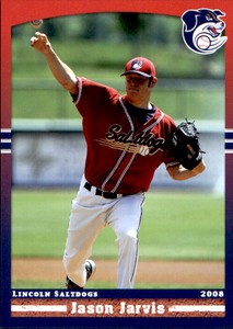 2008 Lincoln Saltdogs Grandstand #11 Jason Jarvis Scottsdale Arizona AZ Card