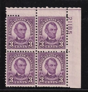1934 reissue Abraham Lincoln Sc 635a MNH plate block of 4 (1D - Picture 1 of 1