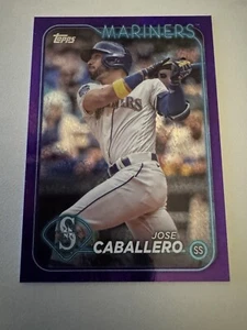 2024 Topps Series 2 Jose Caballero Purple Foil /799 - Mariners #495⚾️🦅 - Picture 1 of 3
