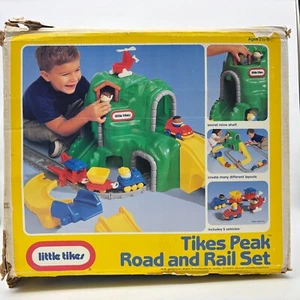 VINTAGE Little Tikes Peak Road Set 1993 Train Tracks Mountain People Box 41 Pcs - Picture 1 of 11
