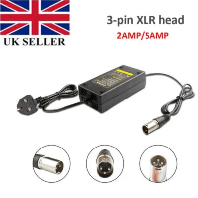 24V MOBILITY SCOOTER WHEELCHAIR BATTERY CHARGER 2AMP/5AMP UK STOCK