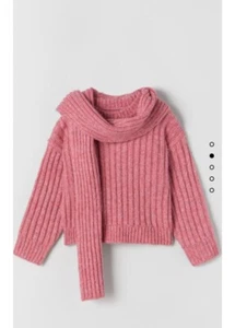 Neuer Strickpullover mit Schal 152 cm, Zara - Bild 1 von 8