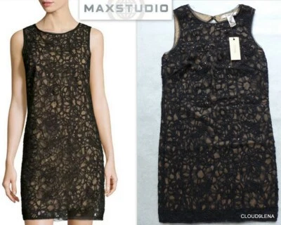 NUEVO CON ETIQUETAS STUDIO M Talla XS Vestido Soutache Encaje/Lentejuelas Corte Espalda LBD ZAIRA Foto 1 de 4