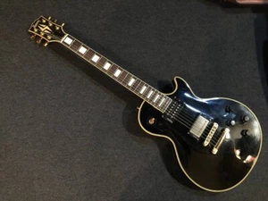 Used BURNY RLC-60 '60 MODEL MIJ Les Paul Custom Black VH-1x2 4.3kg - Picture 1 of 15