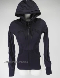 NEW LULULEMON Dance Studio Jacket 2 4 Black Grape Purple Reversible - Picture 1 of 11