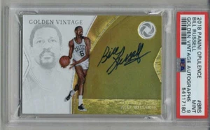 2018 PANINI OPULENCE GOLDEN VINTAGE AUTO #BR5 BILL RUSSELL PSA 9 LOW POP RARE - Bild 1 von 2