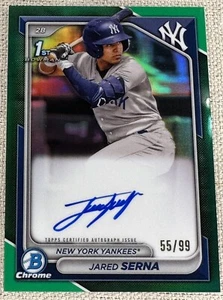 2024 Bowman Rifrattore Lava Cromato Jared Serna Auto/99 Verde 1° CPA-JS - Foto 1 di 3