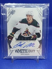 2022-23 UD SPx White Out Rookies Jack McBain Arizona Coyotes 