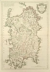 SANTINI PAOLO (1729 - 1793) LE ROYAUME DE SARDAIGNE acquaforte acquerellata a m - Foto 1 di 1