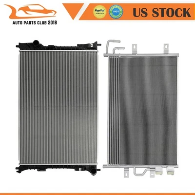 Radiator And AC Condenser Fits 13-18 Ford Flex 2015 2016 2017 2018 Lincoln MKT Foto 1 de 4