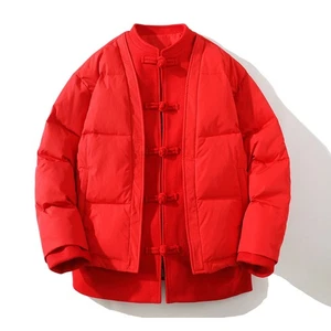 Winter Chinese Tang Style Men's Thicken Hanfu Stand Up Collar Coat Casual Jacket - Picture 1 of 15