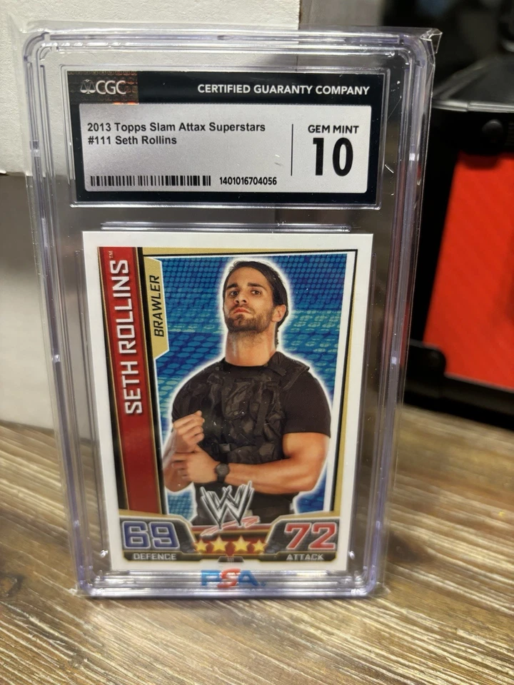 Seth Rollins 2013 Topps Slam Attax Superstars Rookie Card #111 CGC 10 GEM MINT - Image 1 of 1