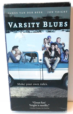 VARSITY BLUES 1999 VHS ~ Blockbuster Ex-Rental ~ James Van Der Beek/Jon Voight - Image 1 of 4