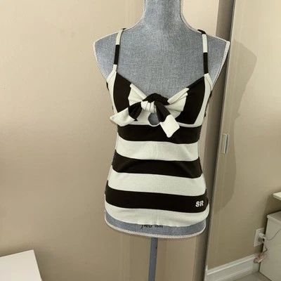 Authentic By SONIA RYKIEL In Stunning Green And Light Green Color Tank Top.  - Image 1 of 4