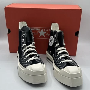 Converse Chuck 70 De Luxe Squared Hi A06435C garceta negra hombres 3,5 mujeres 5,5 nuevo - Imagen 1 de 9