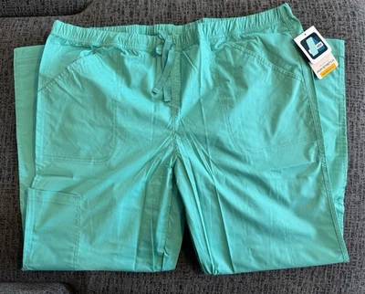 Adar Pop Stretch 3X Junior Fit Sea Glass Green  Scrub Pants - Image 1 of 4