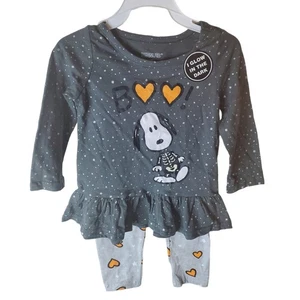 Peanuts Snoopy zweiteiliges Outfit im Dunkeln leuchtend, neu ohne Etikett, 2T - Bild 1 von 5