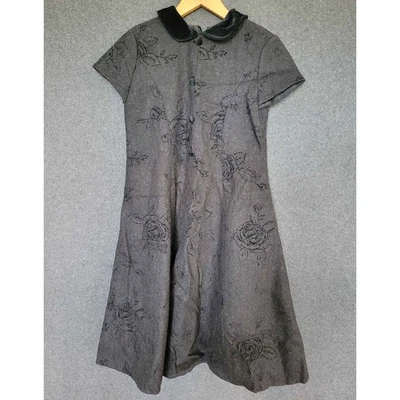 VINTAGE Designer David Charles Girls’ 8 Yrs Made in England Charcoal Gray Dress - Image 1 of 4