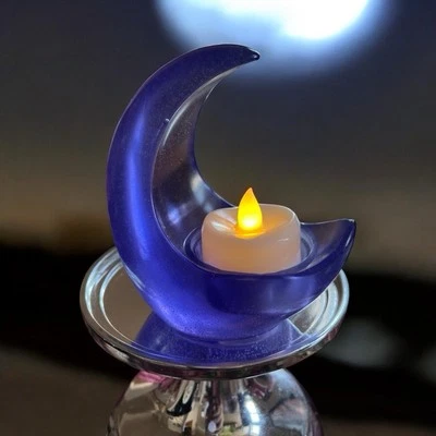 Candelabro casero de resina epoxi de luna creciente Foto 1 de 2