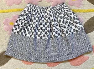 Crewcuts Girl Black & White Print Combo Cotton Skirt - Size 10 - Picture 1 of 5
