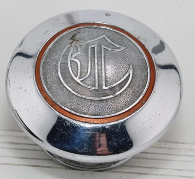 Very nice OEM Chrysler Six Screw-on Hubcap-Circa 1924-1935 Nickel Plated Brass. - Image 1 of 4