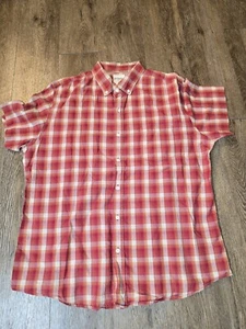 Fossil Pearl Snap Short Sleeve Shirt Mens Large Vintage Fit Red Country Western - Picture 1 of 5