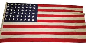 Orig WWII US Army 714th Tank Battalion Combat Flown ETO 48 Star American Flag 20 - Picture 1 of 6