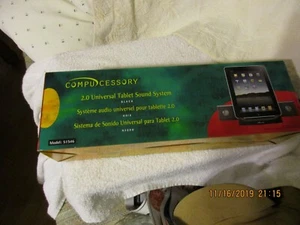 Compucessory 2.0 universal tablet sound system black power LED Model 51546 - Picture 1 of 3