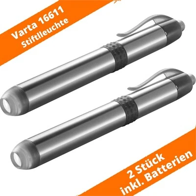2 x Varta Pen Light Stiftleuchte Arzt Diagnose Leuchte Weißes Licht 16611 + LR03 - Bild 1 von 4