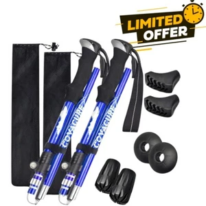 Trekking Poles Collapsible Hiking Poles – Aluminum Alloy 7075 Trekking Sticks... - Picture 1 of 10