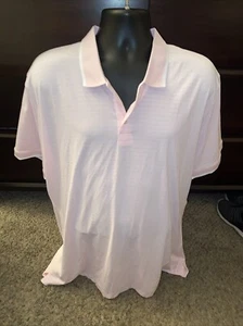 G/Fore Performance Golf Polo Striped Pink Blush Mens XXL 2XL G4MS21K04 $120 - Picture 1 of 8