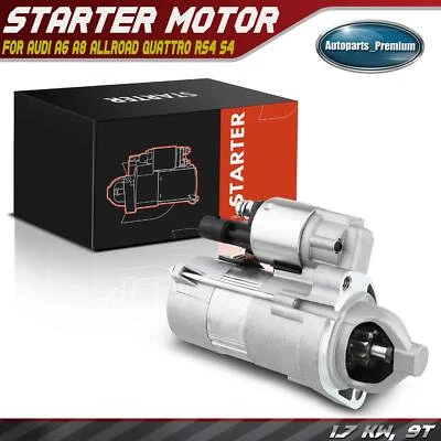 Starter Motor for Audi A6 A8 Allroad Quattro RS4 S4 1.7KW CW 12V 9T 077911023D - Image 1 of 4