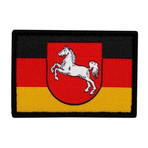 Café Viereck ® Bassa Sassonia Stato federale patch tessuta con velcro 6,5 x 4,5 cm - Foto 1 di 4