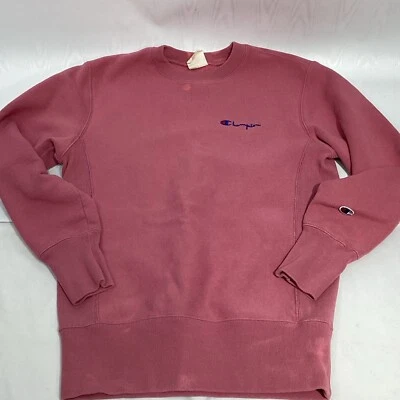 Vintage Champion Reverse Weave Warm UP Sweatshirt Size S Pink LOGO 70s 80s FLAWS - Image 1 of 4